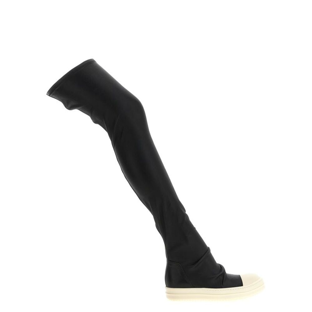 Rick Owens Black Lamb Leather Over The Women's Knee